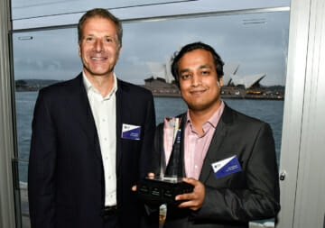 TSA Chairman Matthew Quinn and SMART Prize Winner Atul Agarwal