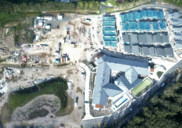 Arial photo of the Poziers Aged Care and Retirement Living Development at Port Macquarie