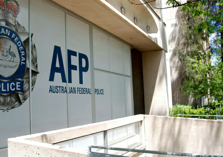 Outside of the AFP building